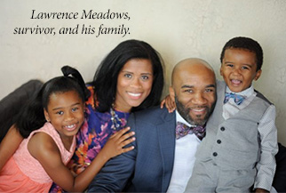 Lawrence Meadows, survivor, and his family.