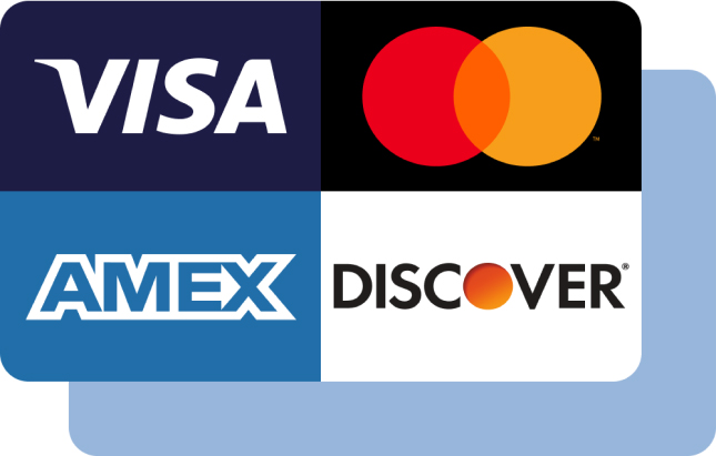 visa, mastercard, american express, discover logos