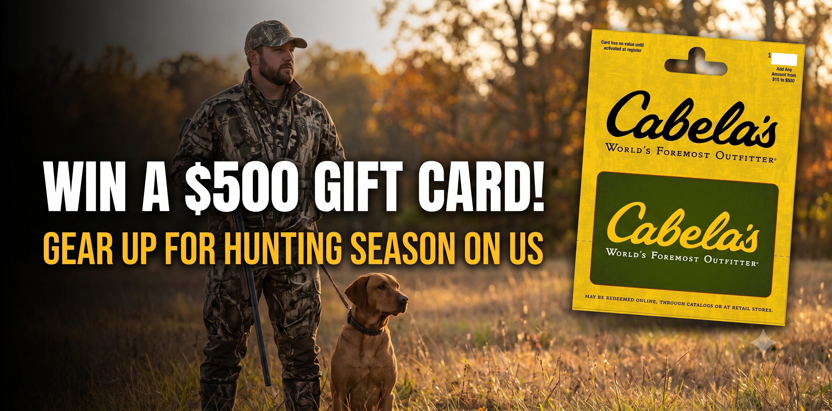 Win a Cabela's $500 Gift Card!