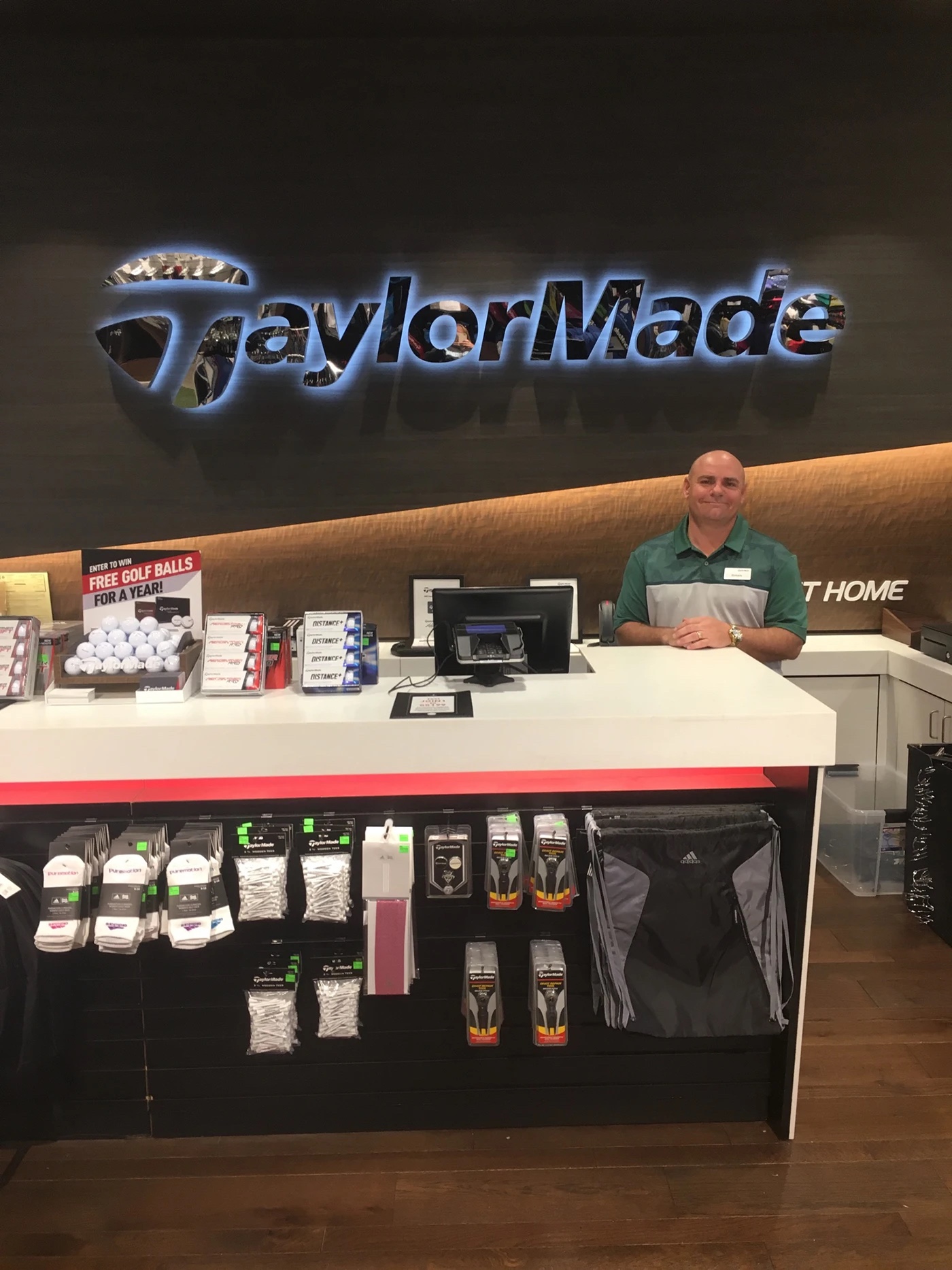 veteran golfer working at TaylorMade