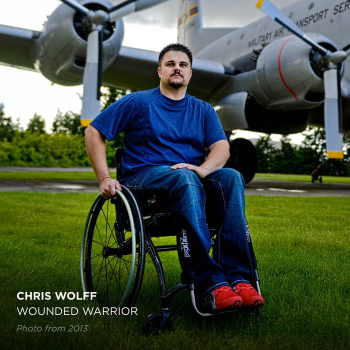 Chris Wolff, Wounded Warrior
