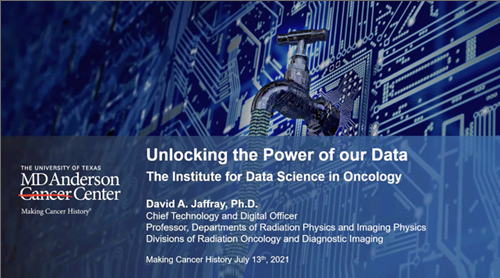 Unlocking the Power of our Data - The Institute for Data Science in Oncology