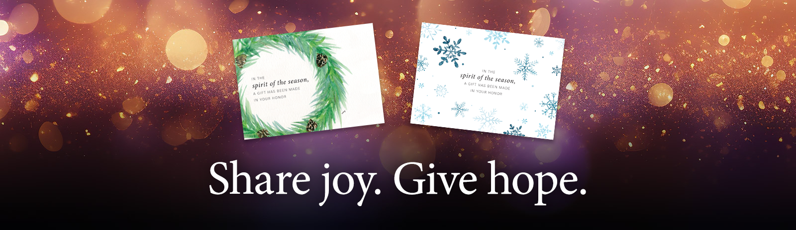 Share joy. Give hope. - MD Anderson Holiday Cards