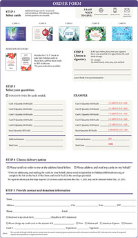 Front page of order form