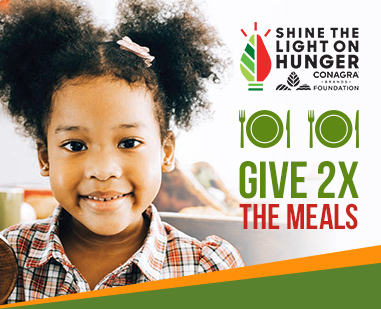 With every dollar you give before December 31, you can provide twice as many meals!